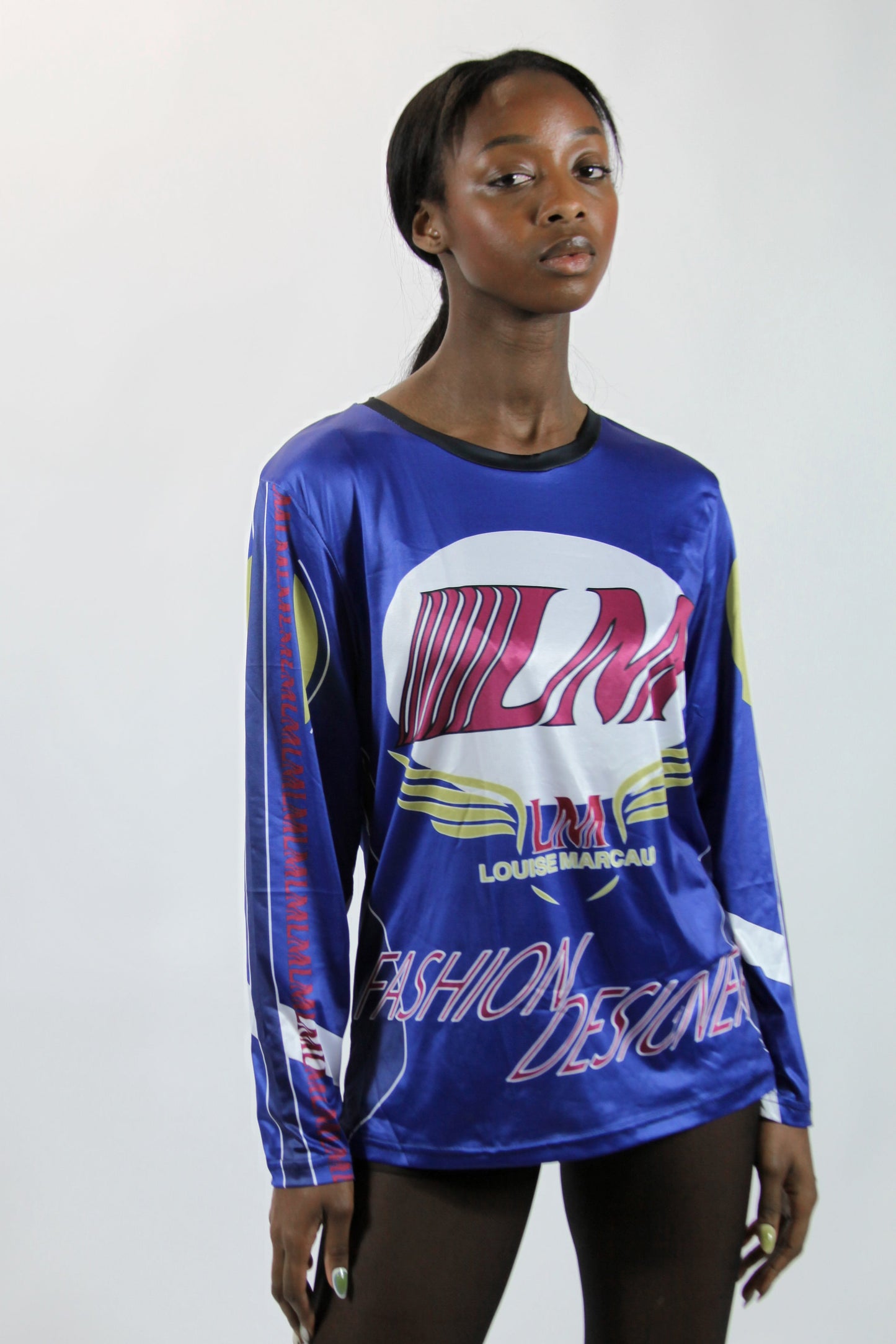 T-SHIRT MANCHE LONGUE RÉTROGRADE BLEU