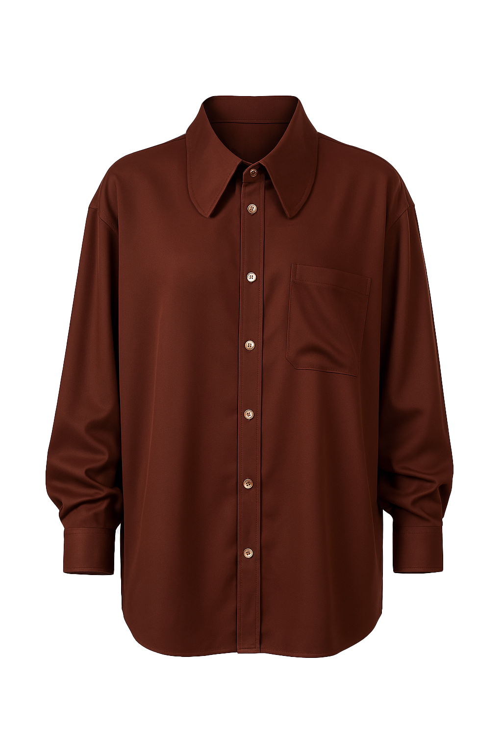 Chemise TOC TOC LIE DE VIN, manches longues, coupe ample et design fluide.