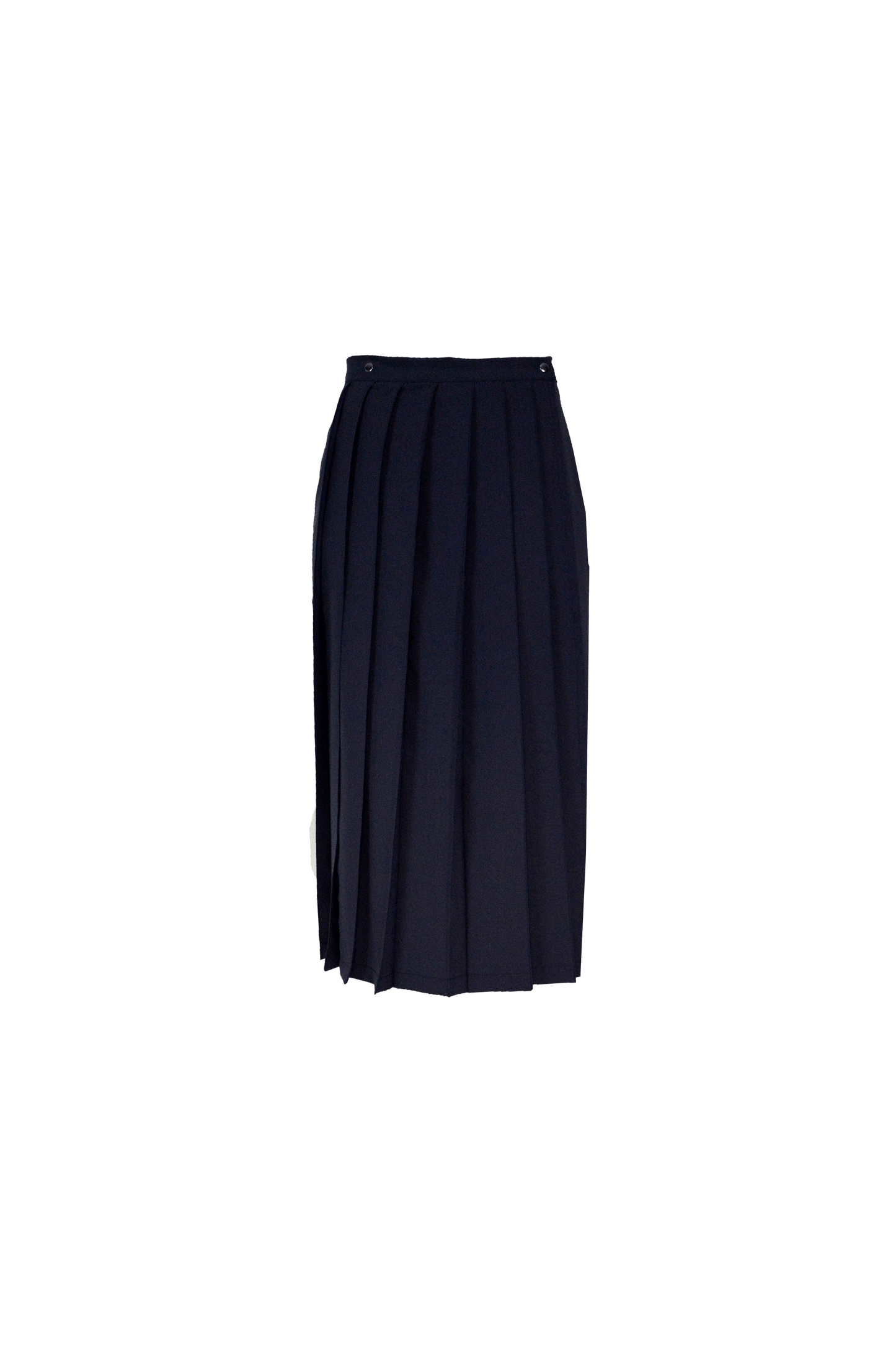 JUPE ICHINAWA, 100% laine, taille haute et longueur mi-mollet.