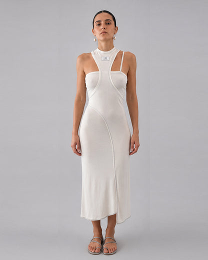 ROBE CROS  BEIGE