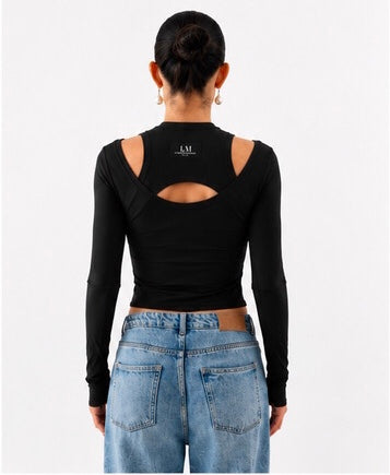 CROS TOP LONG SLEEVES NOIR