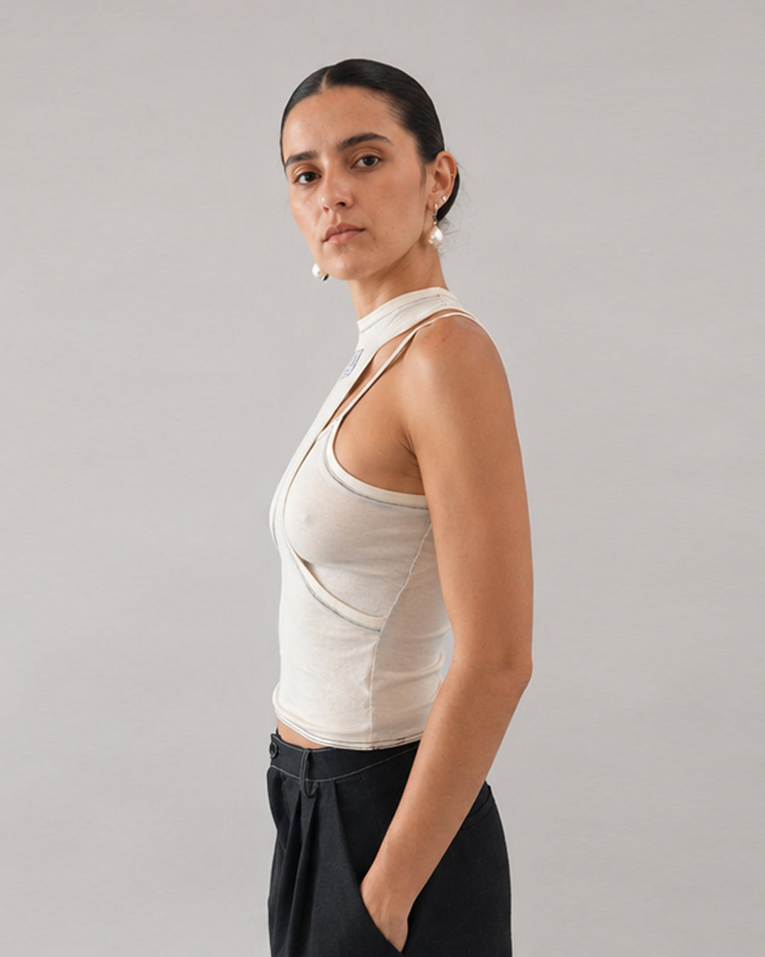 CROS TOP LM BEIGE