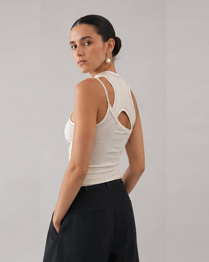 CROS TOP LM BEIGE