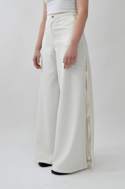 WHITE CANDELABRE PANTS