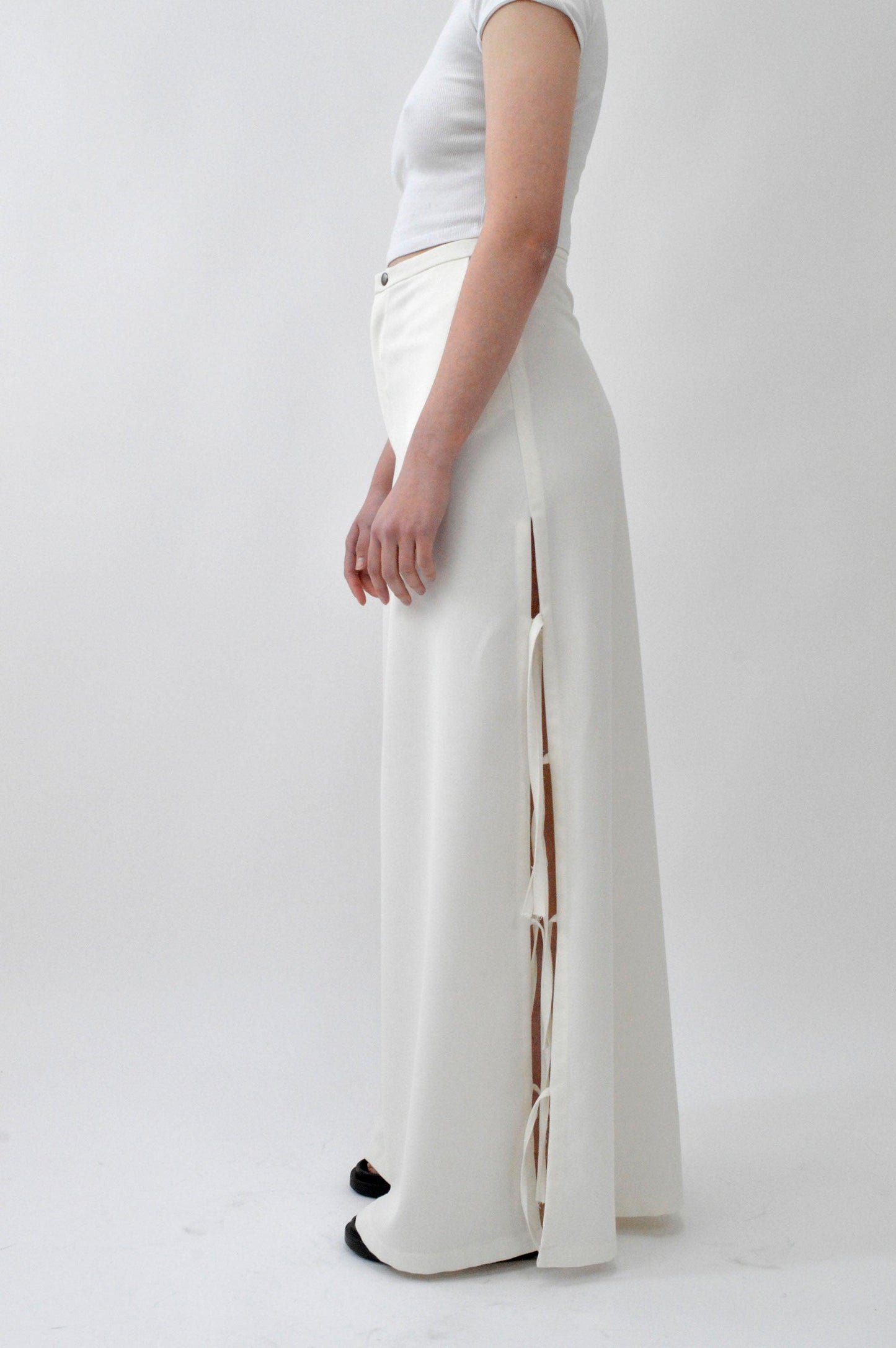 WHITE CANDELABRE PANTS