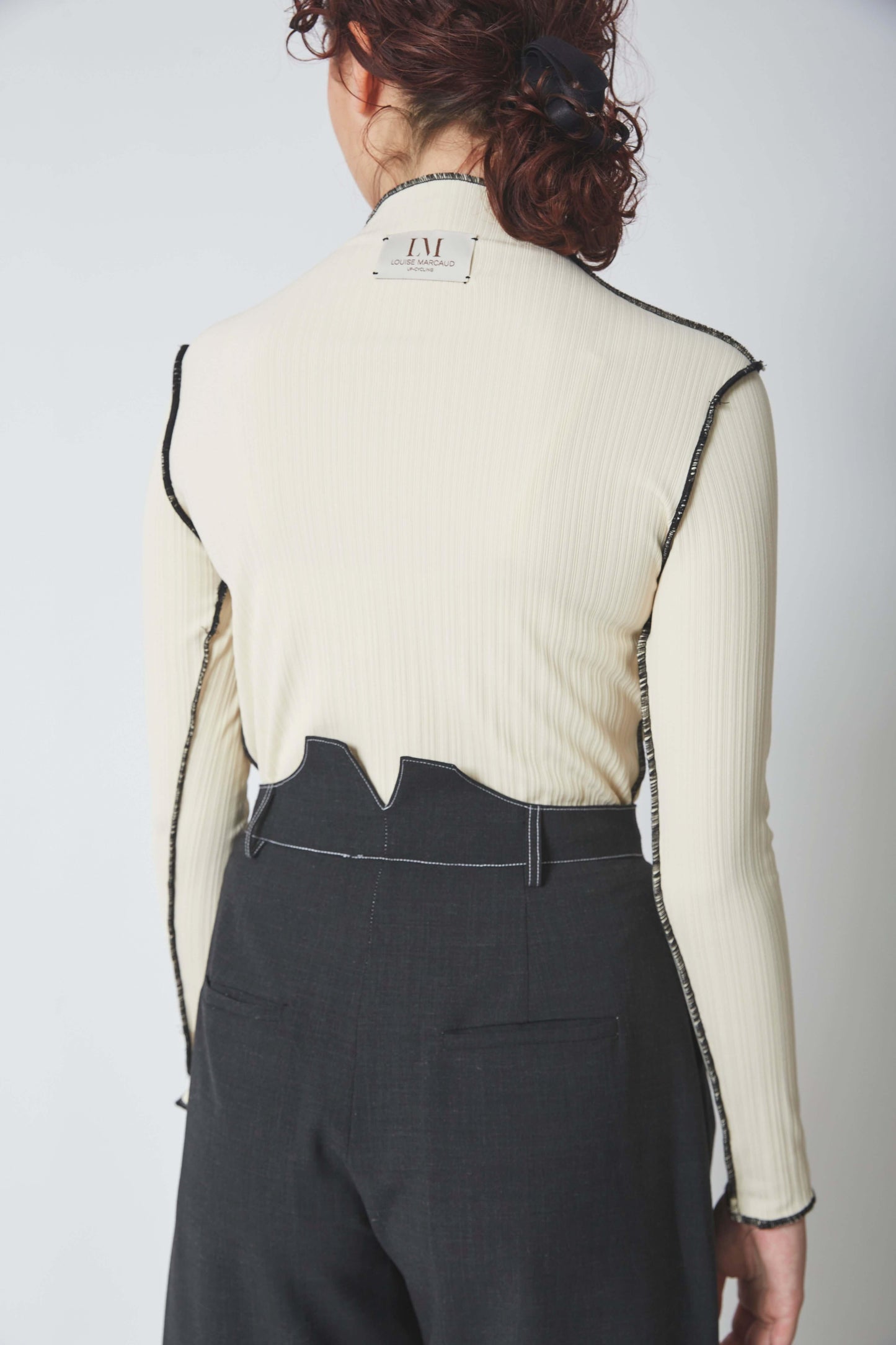 BEIGE OVERLOCK TOP